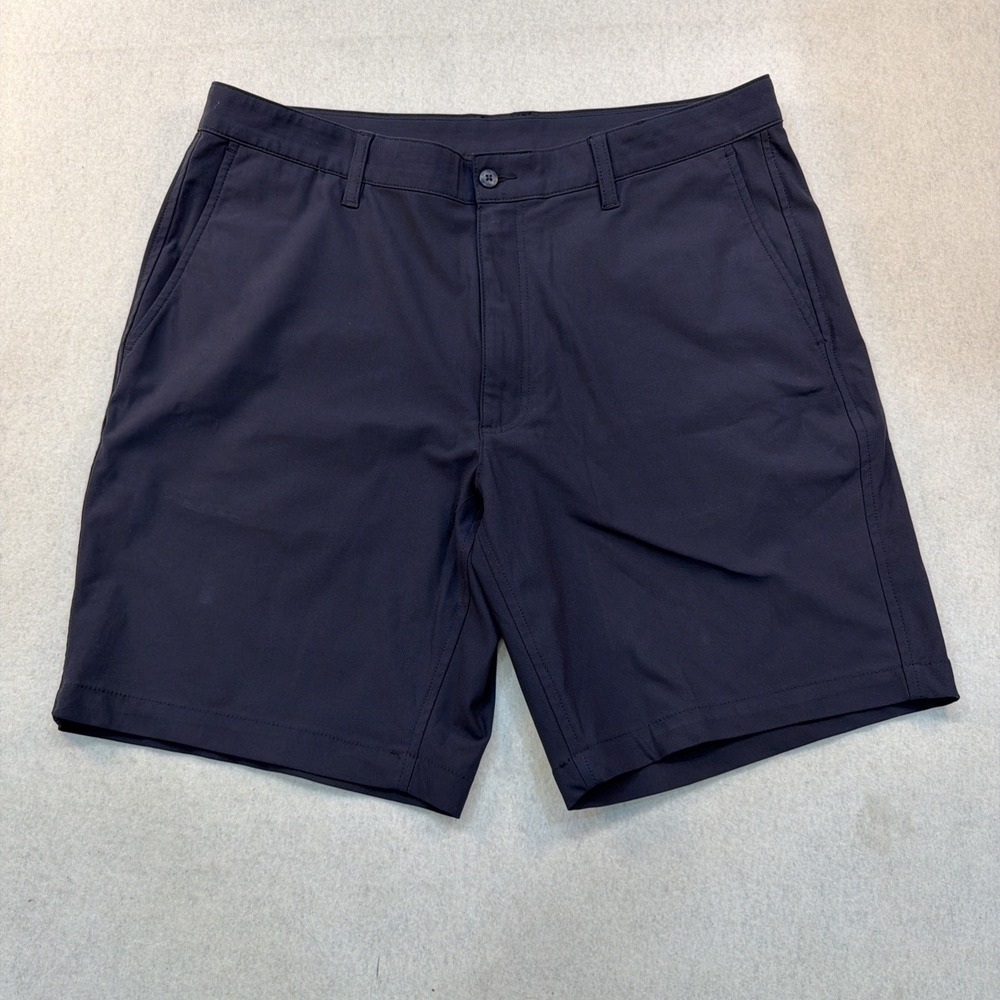 Foot Joy Navy Blue Flat Front Golf Casual Shorts Size W38 Classic Preppy